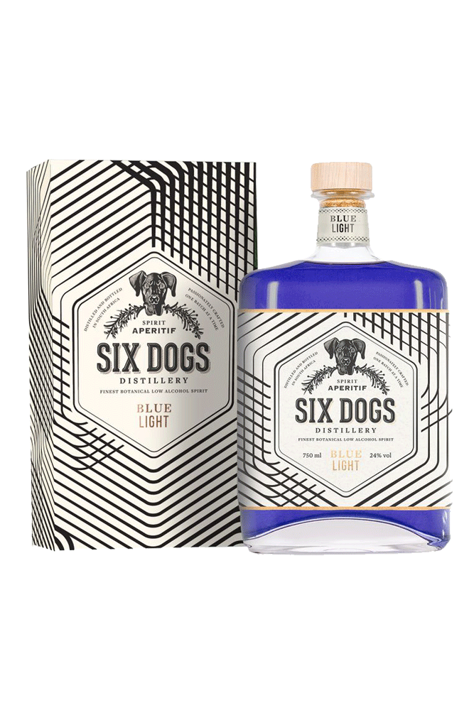 Six Dogs Blue LIGHT Gin 750ml